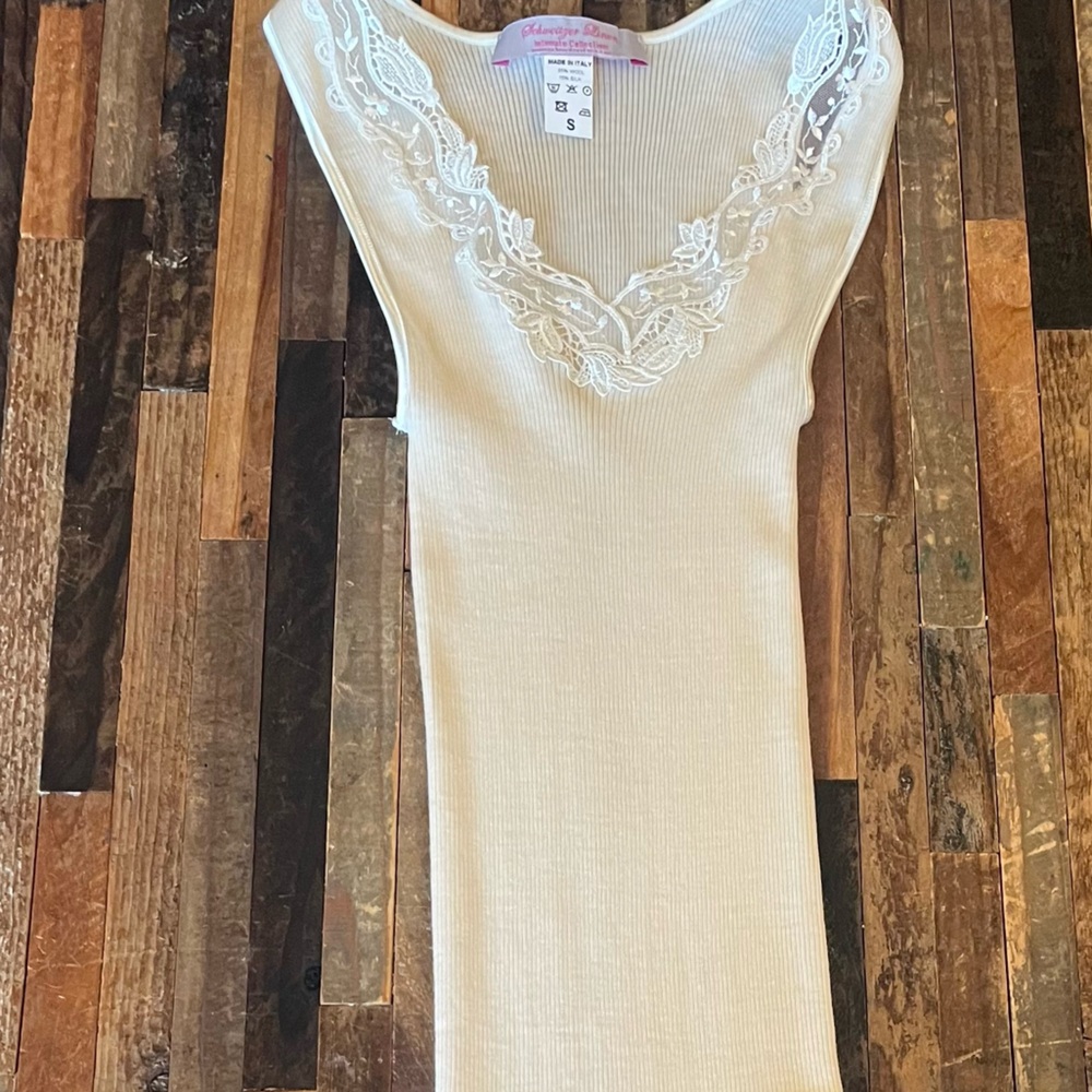 Schweitzer Linen intimate collection cami body suit wool/ silk NWOT small